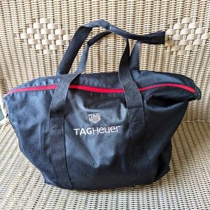 TAG Heuer Watch Boston Bag Black Travel Weekender Mens Gym Carryon Rare Limited